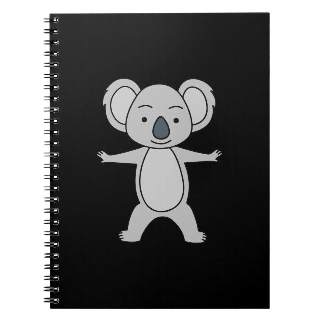 Carnet Bébé mignon Koala Avec Un Sourire Debout (Devant)
