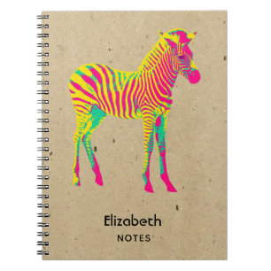 Carnet Bébé mignon Zèbre coloré