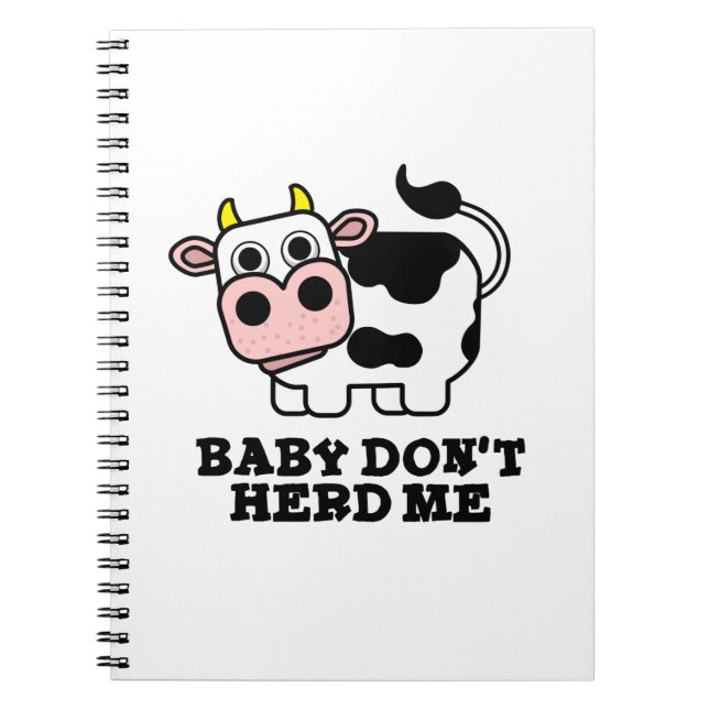 Carnet Bébé Ne Me Pousse Pas Pun Drôle De Vache  (Devant)