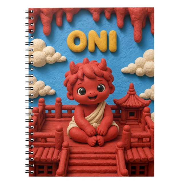 Carnet Bébé Oni Mignon, Mythique (Devant)