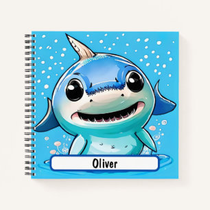 Carnet bébé requin avec Nametag personnalisé