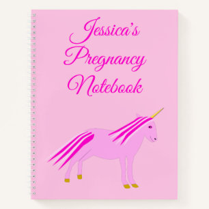 Carnet Bébé rose jolie fille Unicorne Grossesse personnal