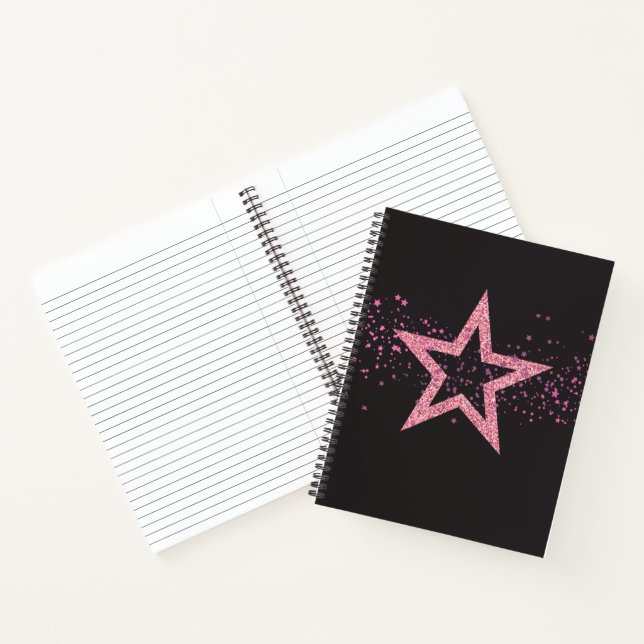 Carnet Bébé rose scintillant étoile jolie (Intérieur)
