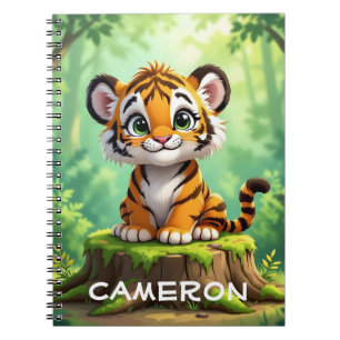 Carnet Bébé Tigre Art de nurserie enfantin de dessin an