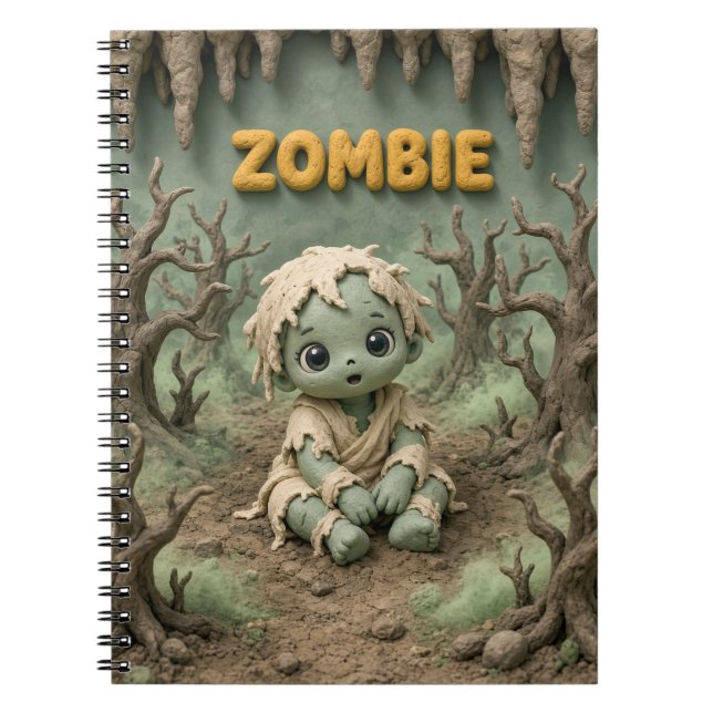 Carnet Bébé zombie mignon, mythique (Devant)