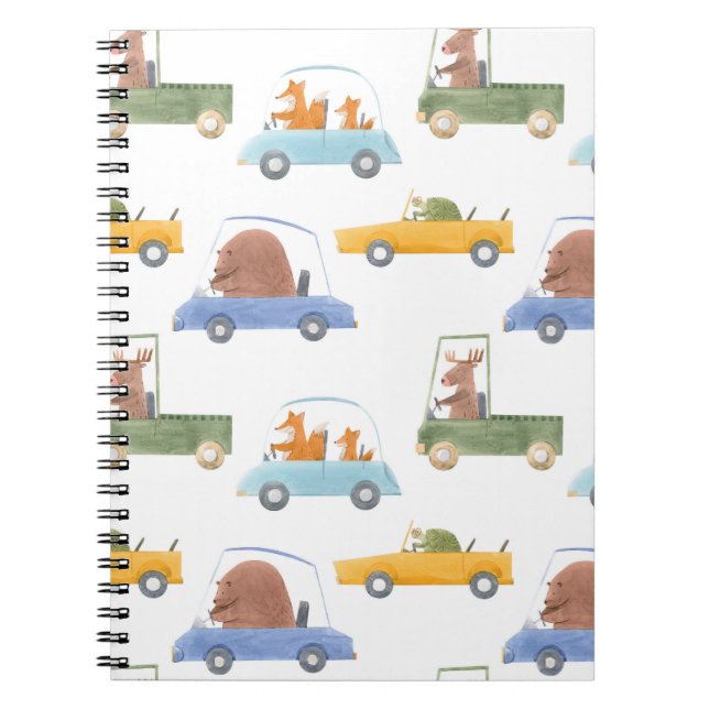 Carnet Bébés : motif d'aquarelle dessiné à la main. (Devant)