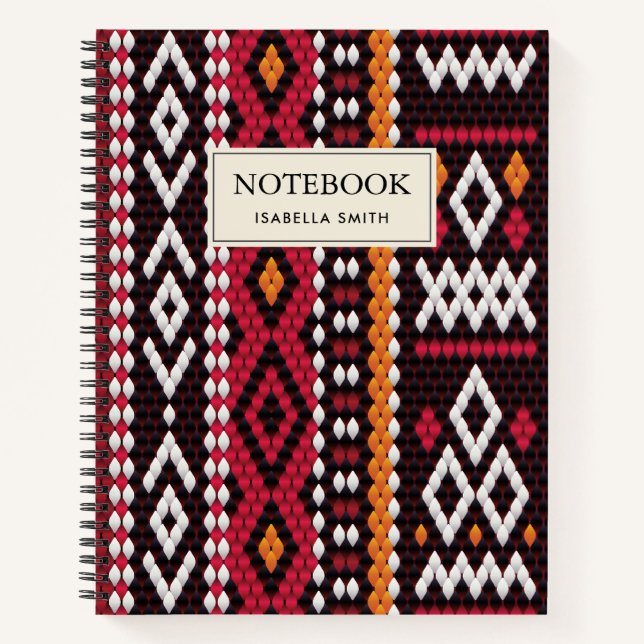Carnet Bedouin Sadu Fabric Pattern (Devant)