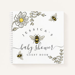 Carnet Bee Baby Shower Guest Book for Bumble Bee Shower