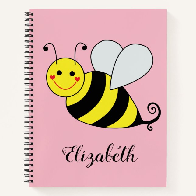Carnet Bee Bumble Personnalisée (Devant)