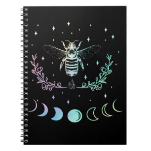Carnet Bee Crescent Moon Wicca Pastel Goth Insect Witchy