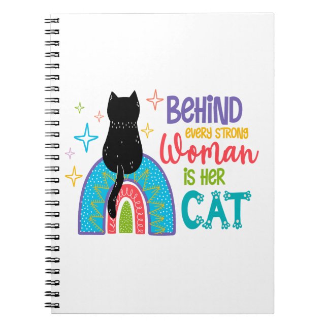 Carnet Behind Every Strong Woman Is Her Cat (Devant)