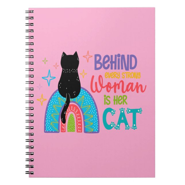 Carnet Behind Every Strong Woman Is Her Cat (Devant)