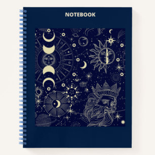CARNET BEIGE & ASTROLOGIE BLEUE/ASTRONOMIE THÈME ORDINATE