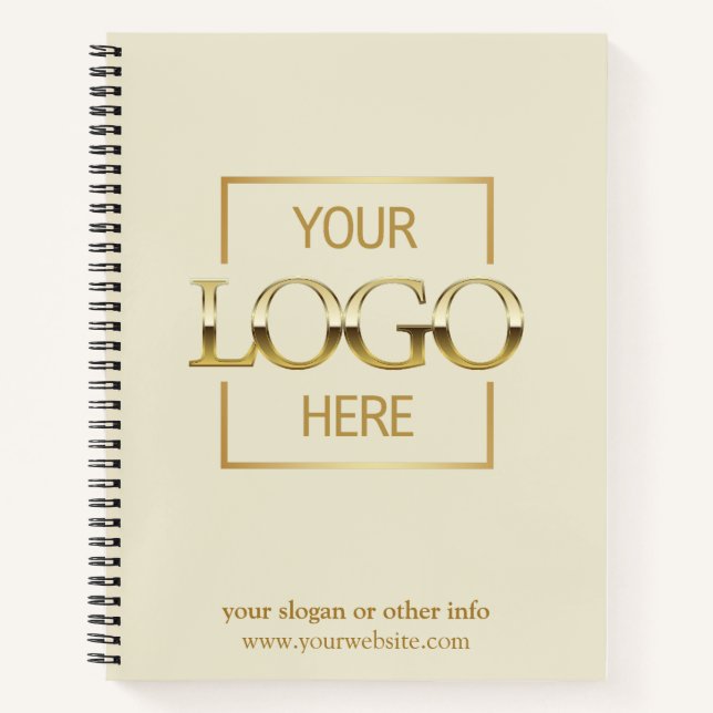 Carnet Beige Corporate Company Business Logo Promotional (Devant)