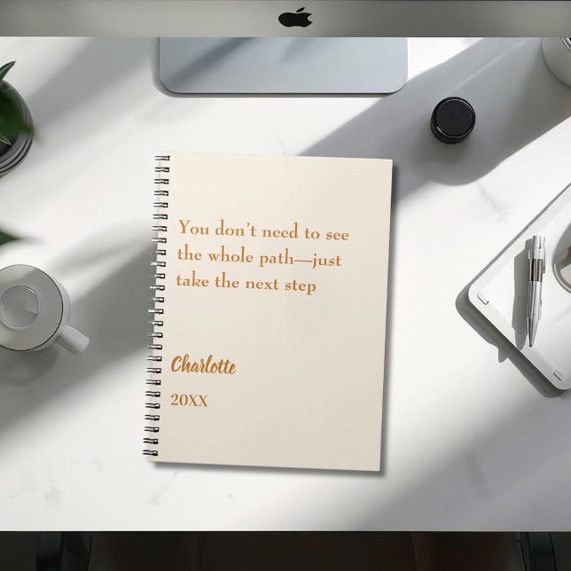 Carnet Beige cream inspirational goal quote (Créateur téléchargé)