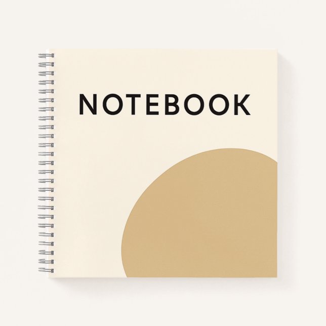 Carnet beige minimaliste - Carnet géométrique (Devant)