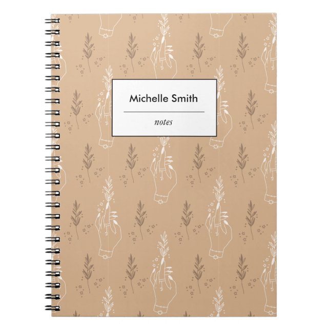 Carnet Beige mystique bohémien (Devant)