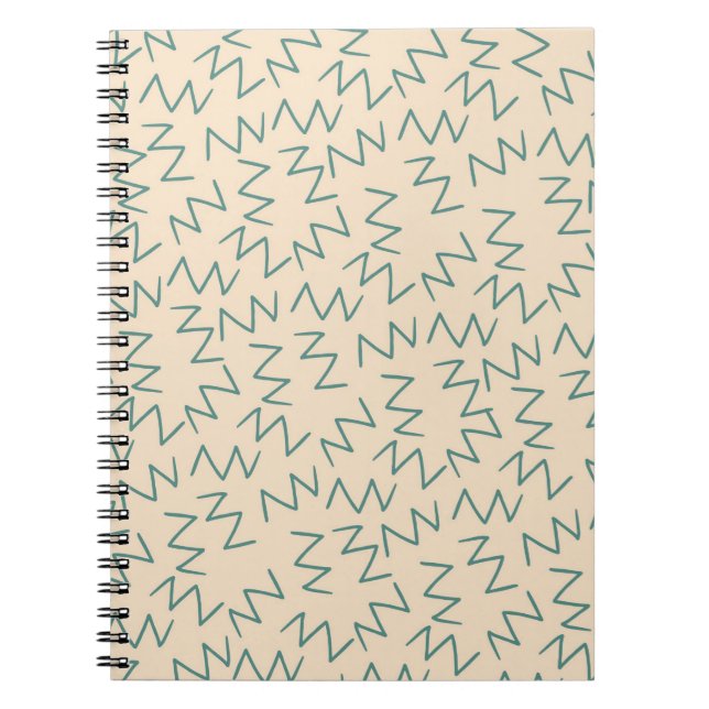 Carnet Beige Zig Zag Accès à la mode et à l'écriture fonc (Devant)
