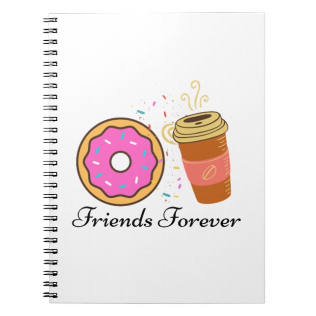 Carnet beignets café amis pour toujours (Devant)