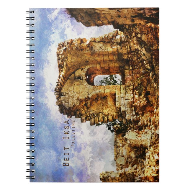 Carnet Beit Iksa Palestine Notebook | Style vintage (Devant)
