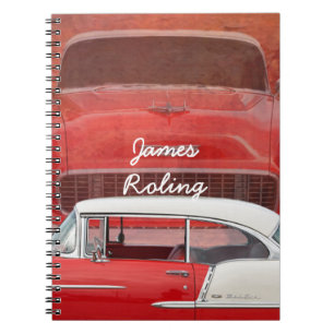 Carnet Bel Air classique Dodge vintage blanc rouge de