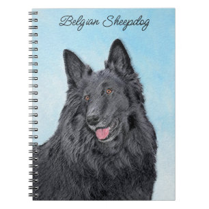 Carnet Belgian Sheepdog Painting - Cute Original Dog Art