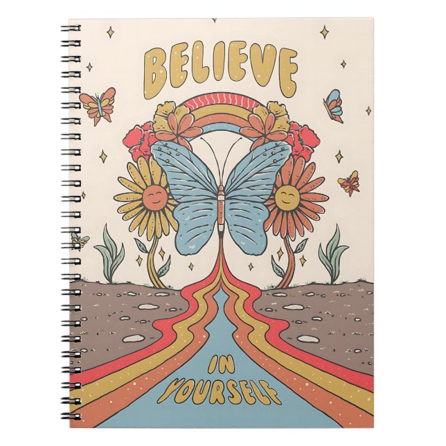 Carnet Believe in Yourself Inspirational Butterfly  (Devant)