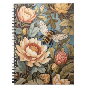 Carnet Belle Abeille De Jardin Avec Fleurs Protea