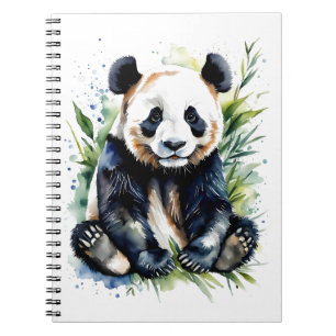 Carnet Belle aquarelle Panda Bear