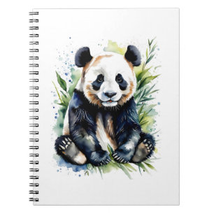 Carnet Belle aquarelle Panda Bear