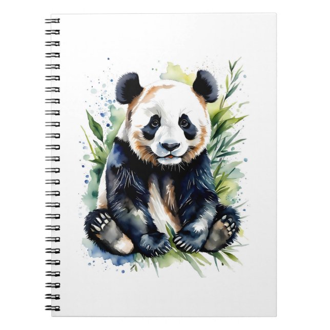Carnet Belle aquarelle Panda Bear (Devant)