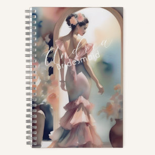 Carnet Belle aquarelle romantique Art Bridesmaid Notes