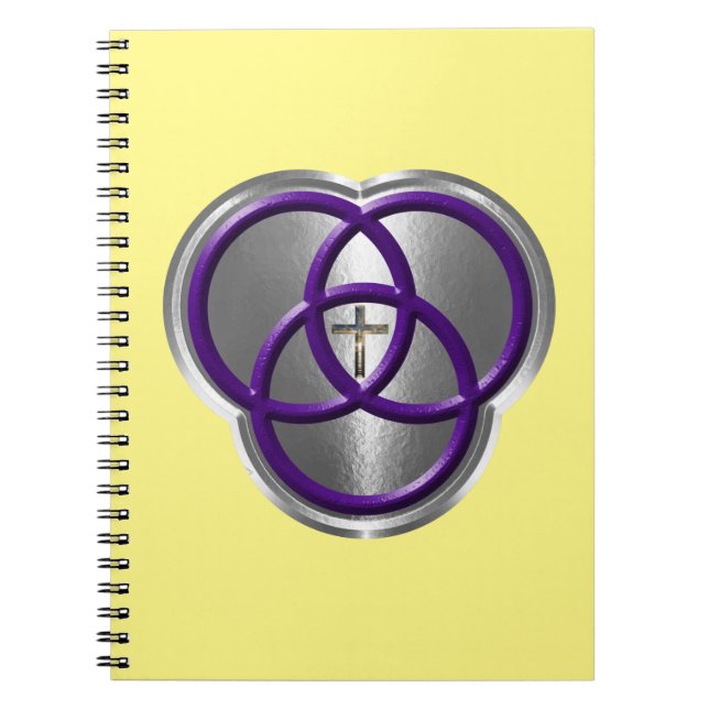 Carnet Belle bague de la Trinité chrétienne avec croix (Devant)