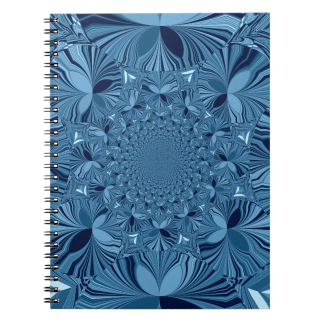 Carnet Belle Belle Iridescente Blue Kaleidoscope Art (Devant)