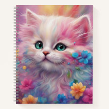 Belle Chat Blanc Fluffy