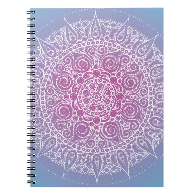 Carnet Belle conception orientale pourpre/bleue (Devant)