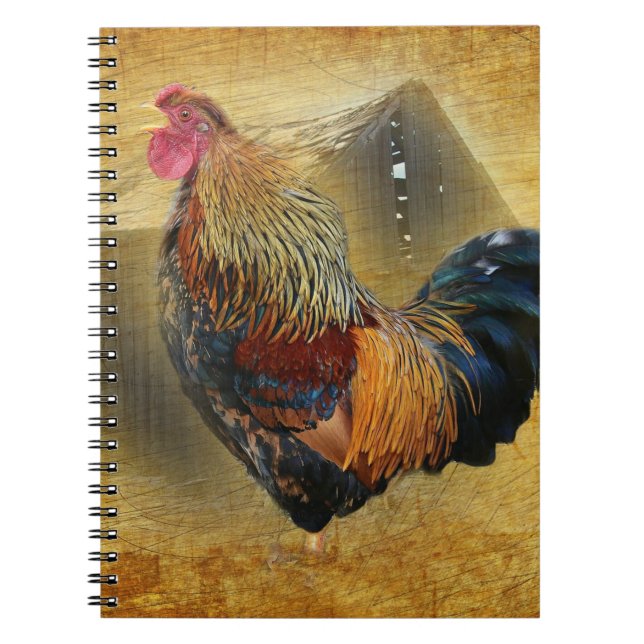 Carnet Belle coop de poulet rôti et de grange rustique (Devant)