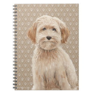 Carnet Belle copie de peinture de patte de chien d'amour