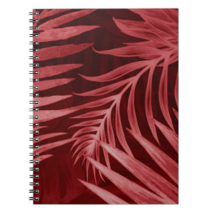 Carnet Belle couleur abstraite rose et rouge fleurs sur b
