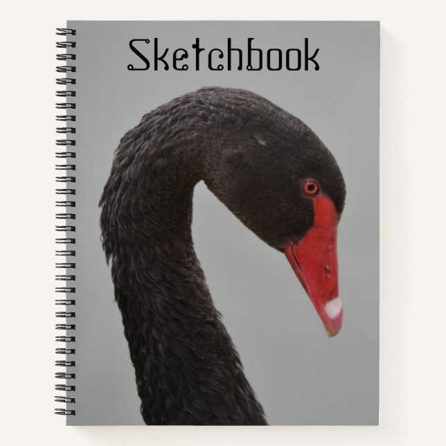 Carnet Belle croquis de cygne noir (Devant)