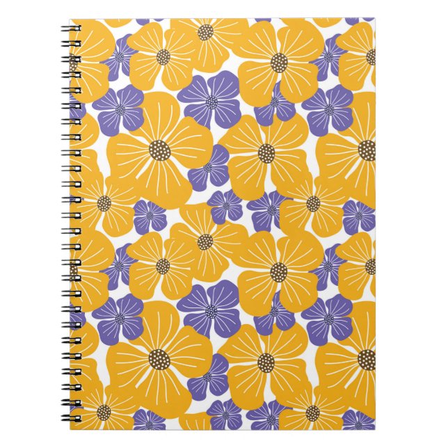 Carnet Belle décoration de style moderne abstrait floral  (Devant)
