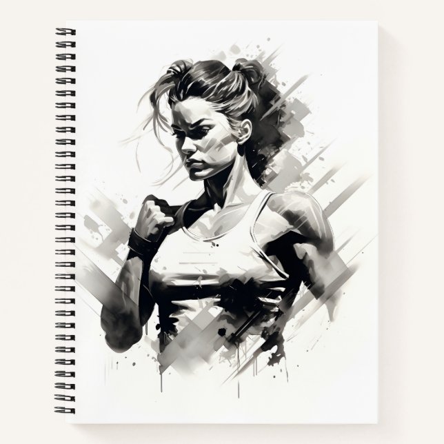 Carnet Belle Dessin De Femme De Bodybuilder Femme (Devant)