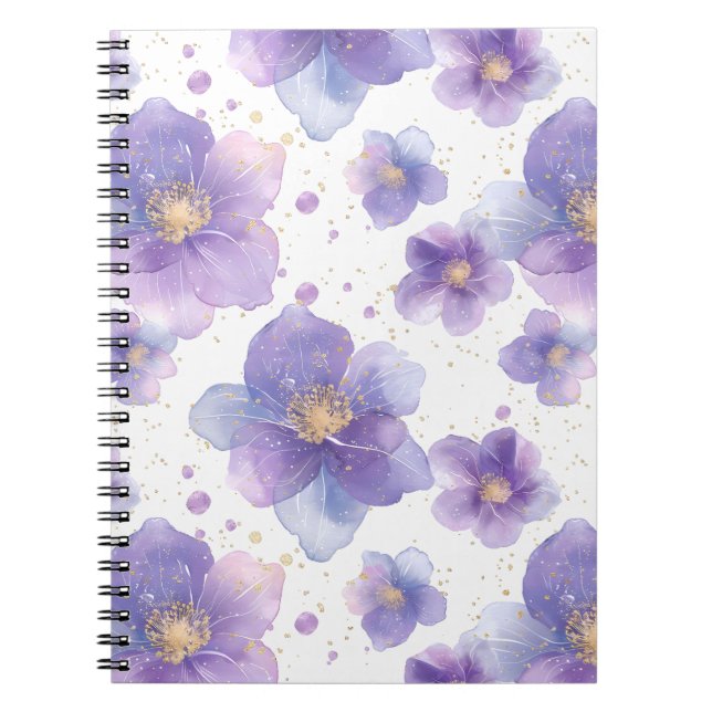 Carnet belle élégante pattée continu imprimé fleur (Devant)