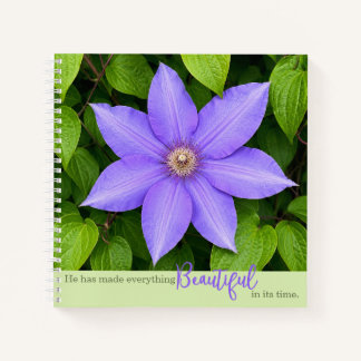 Carnet Belle en son temps | Clématite violette