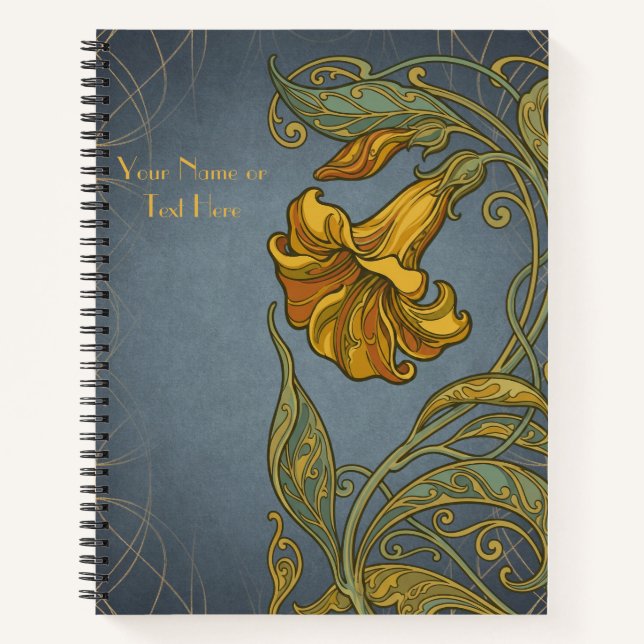 Carnet Belle Époque Botanicals: Art Nouveau Allamanda (Devant)