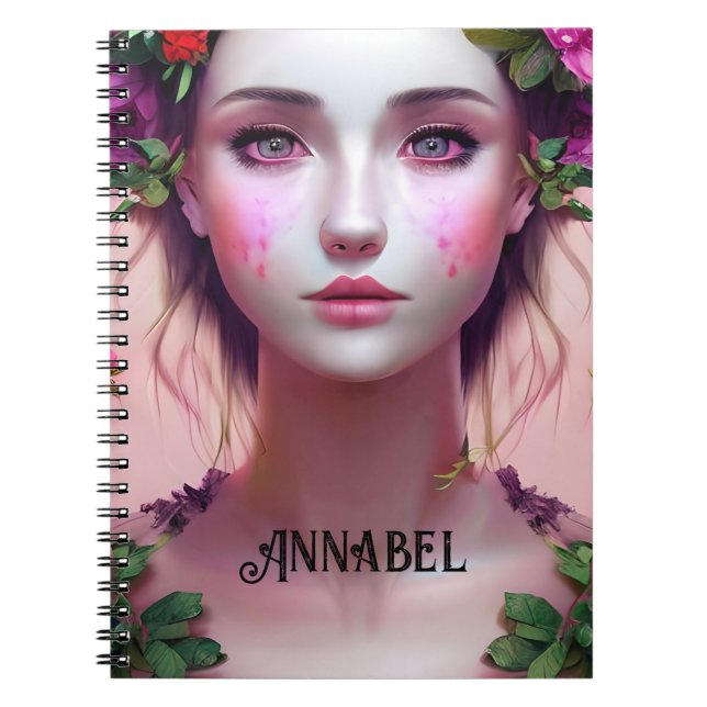 Carnet Belle Ethereal Enchanted Femme Imaginaire Art (Devant)