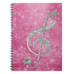 Carnet Belle étincelle effet de brillance argent treble
