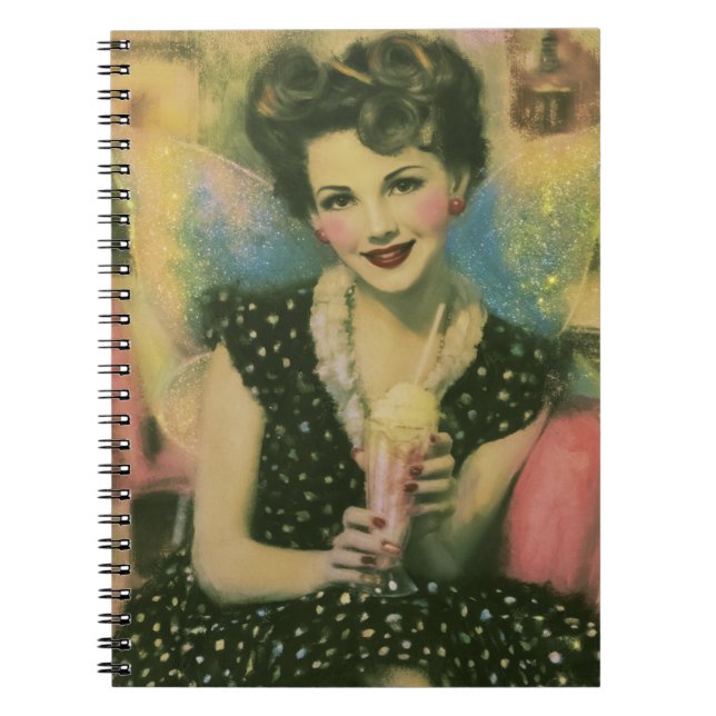 Carnet Belle fée des années 1950 au magasin de glaces (Devant)