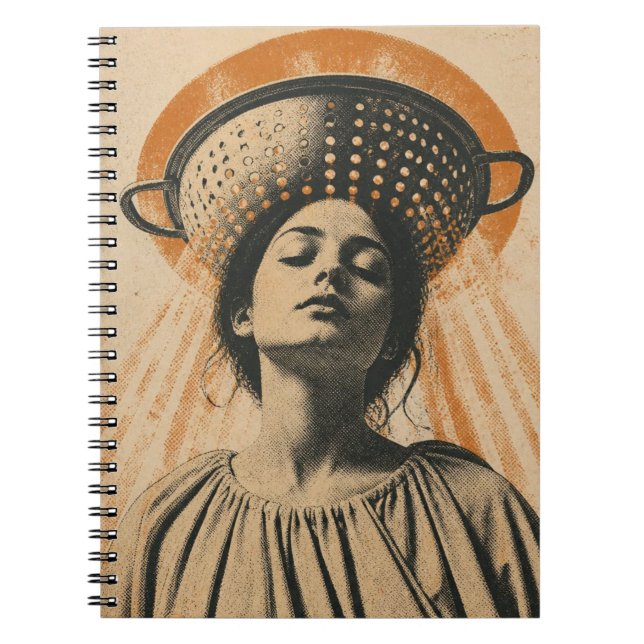 Carnet belle femme avec un chapeau passoire  (Devant)
