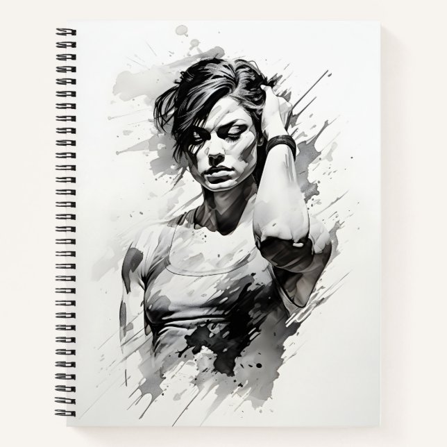 Carnet Belle Femme Croquis De Femme Fitness Girl (Devant)